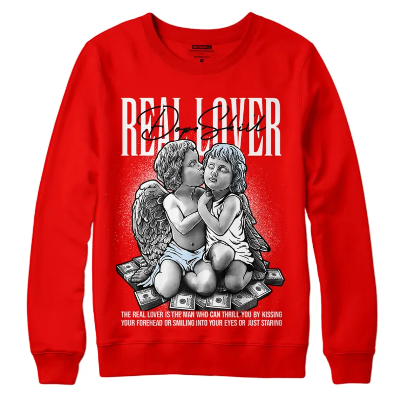 Cherry 11s DopeSkill Varsity Red Sweatshirt Real Lover Graphic sold by Archiify