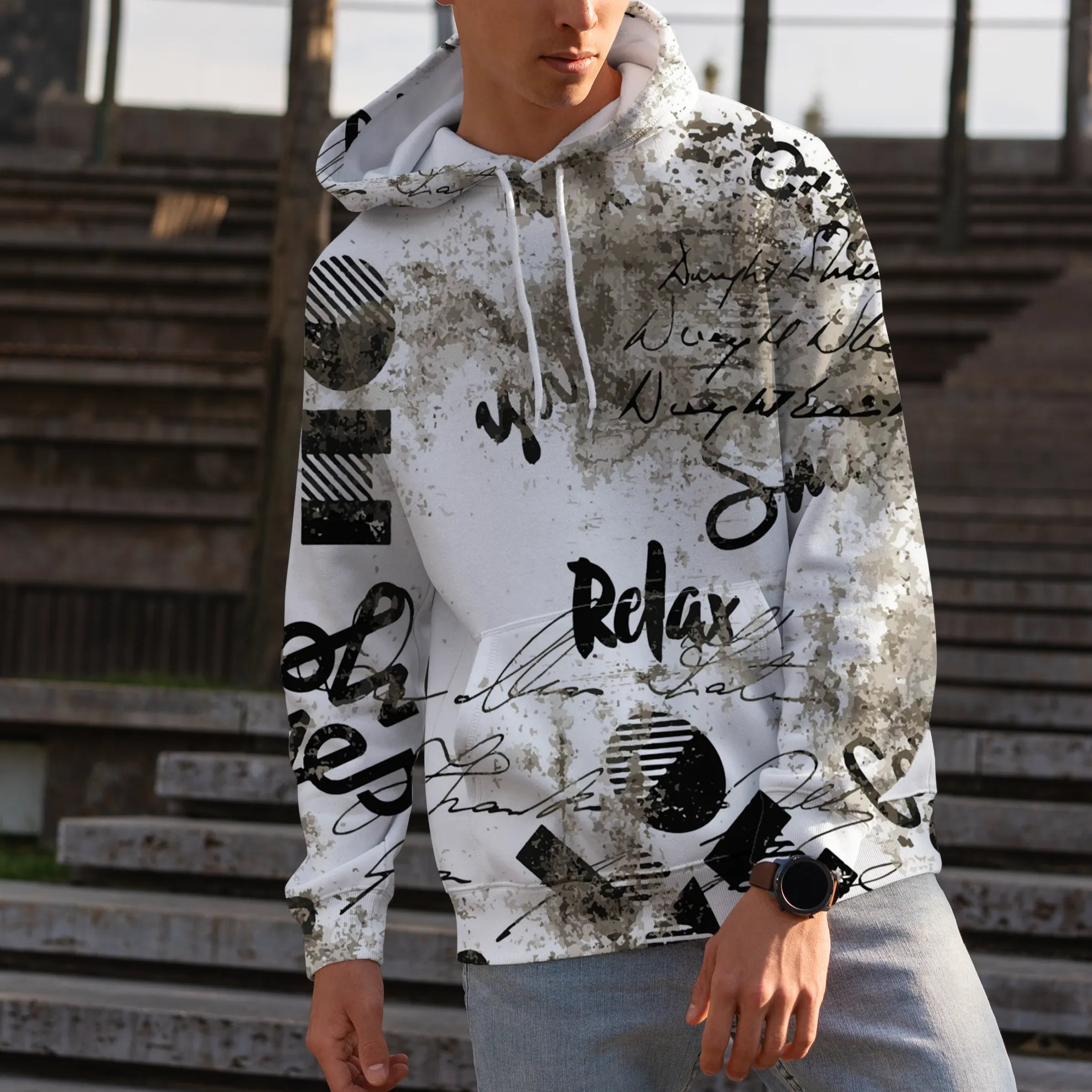 All-Over Print Men's Raglan Pullover Hoodie sold by Archiify product image thumbnail 4