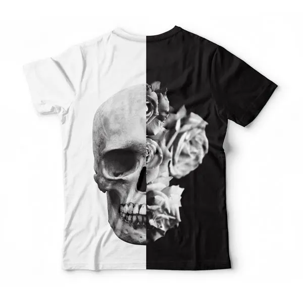 Black & White Skull T-Shirt sold by Archiify product image thumbnail 2