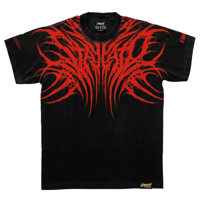 Necroblade (red) - Heavy Oversized T-Shirt black 250GSM sold by Archiify