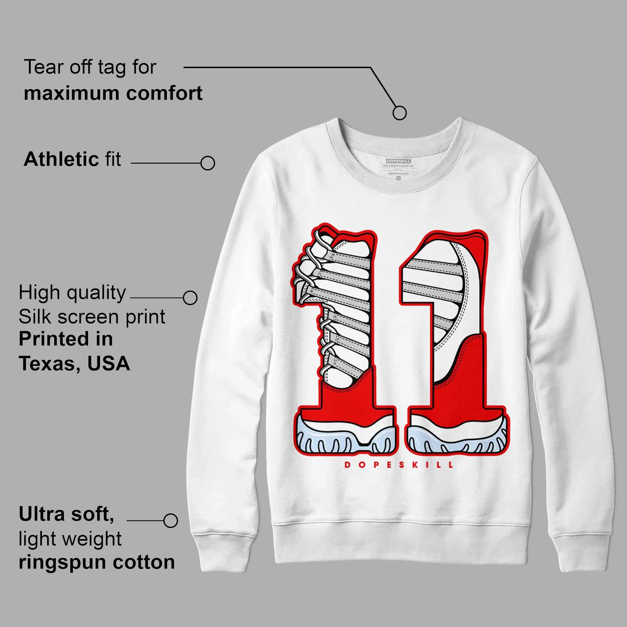 Cherry 11s DopeSkill Sweatshirt No.11 Graphic sold by Archiify product image thumbnail 3