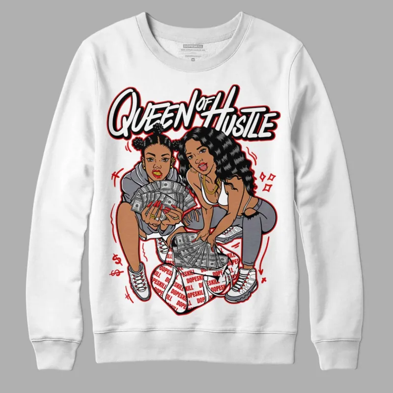 Fire Red 9s DopeSkill Sweatshirt Queen Of Hustle Graphic sold by Archiify
