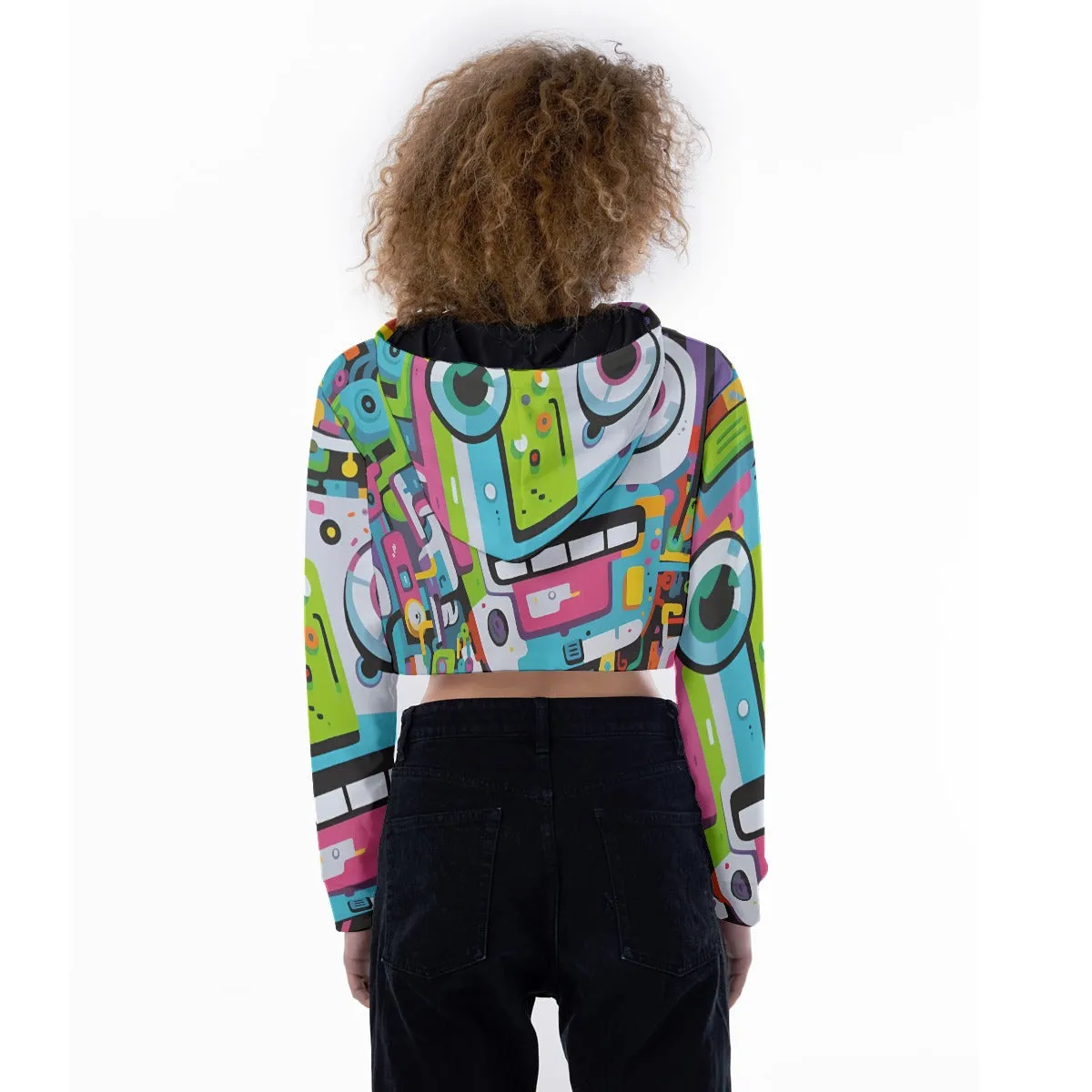 Ghostface Graffiti Print Women's Crop Top Hoodie sold by Archiify product image thumbnail 4