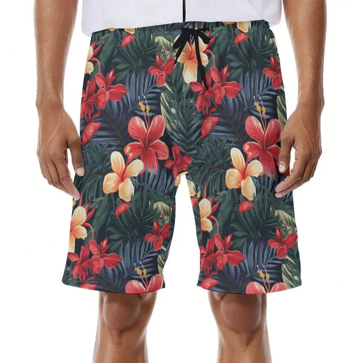 Hawaiian Men's Printed Drawstring Beach Shorts sold by Archiify