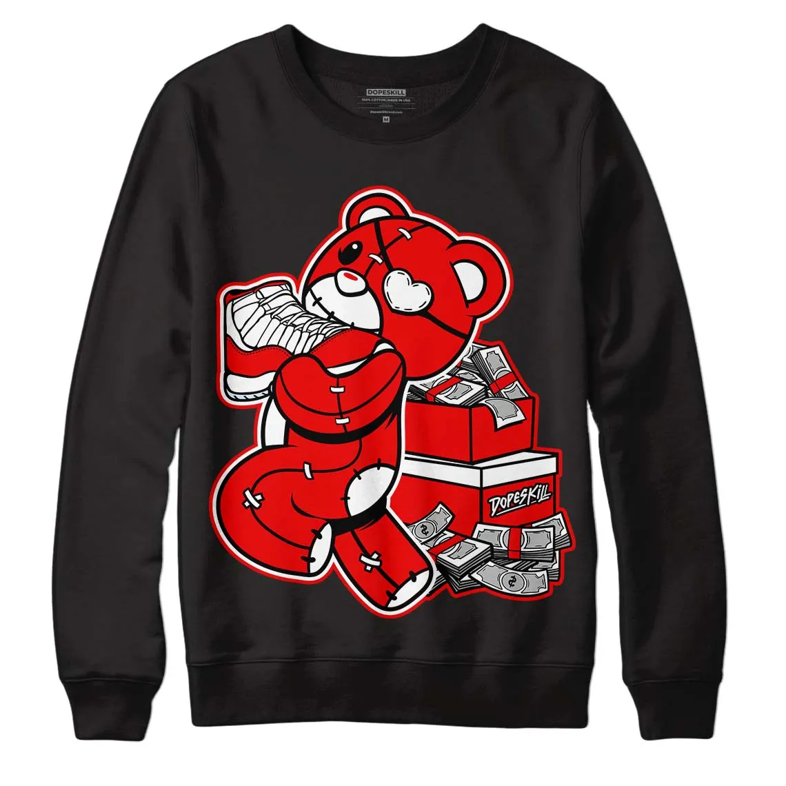 Cherry 11s DopeSkill Sweatshirt Bear Steals Sneaker Graphic sold by Archiify product image thumbnail 2