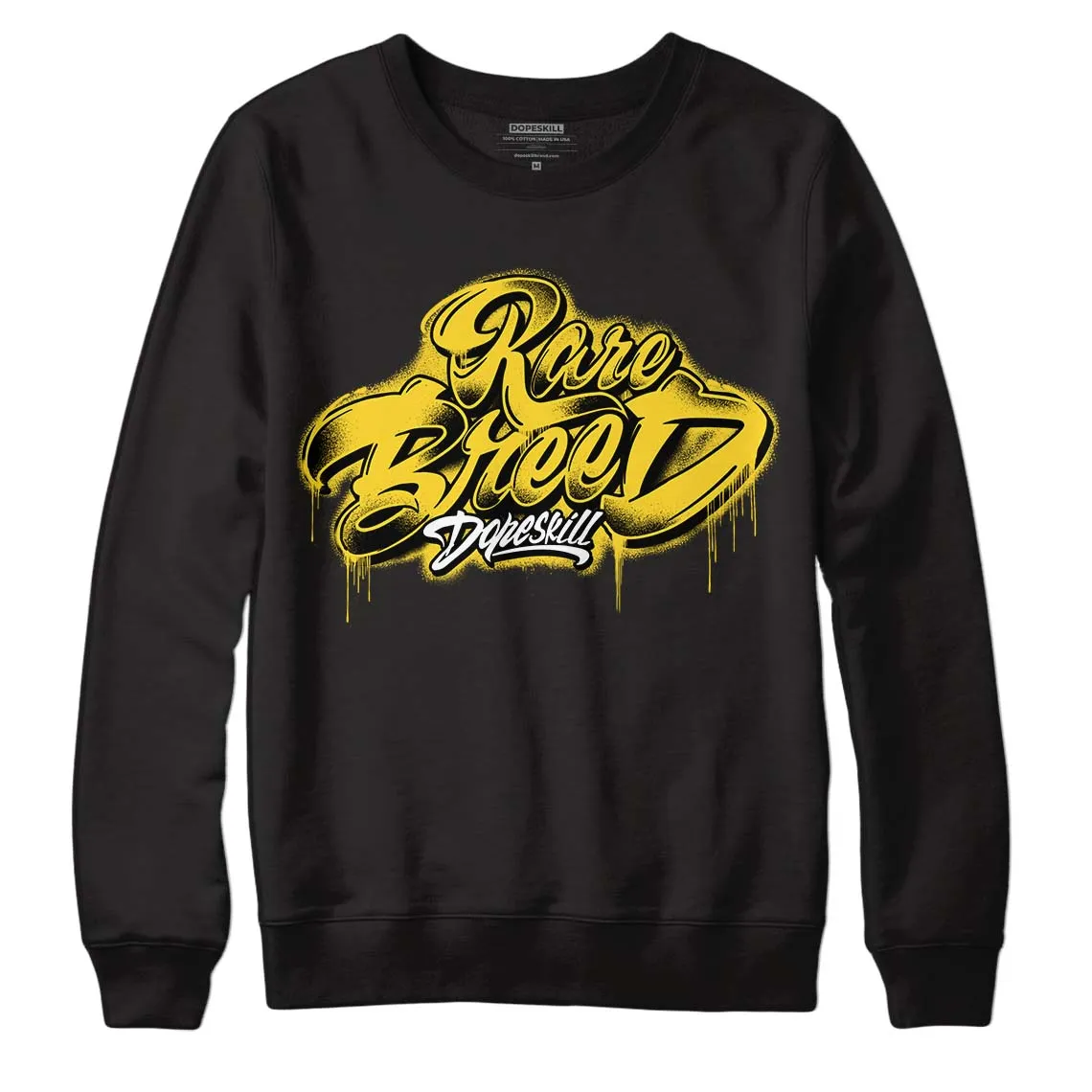 Black Tour Yellow AJ 4 Thunder DopeSkill Sweatshirt Rare Breed Type Graphic sold by Archiify