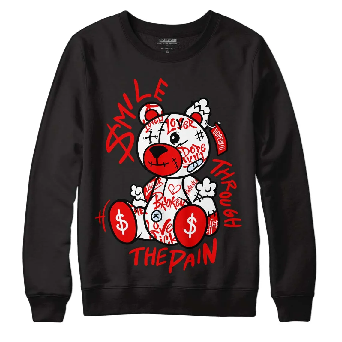 Cherry 11s DopeSkill Sweatshirt Smile Through The Pain Graphic sold by Archiify product image thumbnail 2