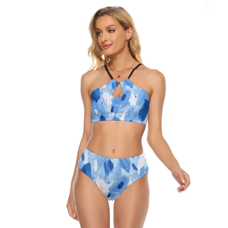 Hawaiian Print Women's Sexy Cami Keyhole Separate Swimsuit sold by Archiify
