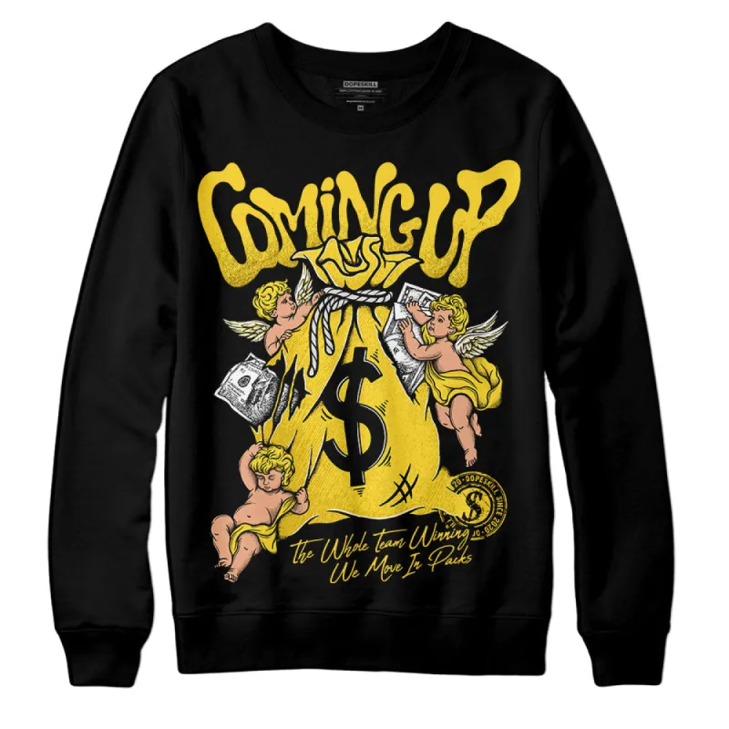 Black Tour Yellow AJ 4 Thunder DopeSkill Sweatshirt Money Bag Coming Up Graphic sold by Archiify