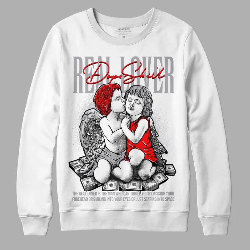 Fire Red 9s DopeSkill Sweatshirt Real Lover Graphic sold by Archiify