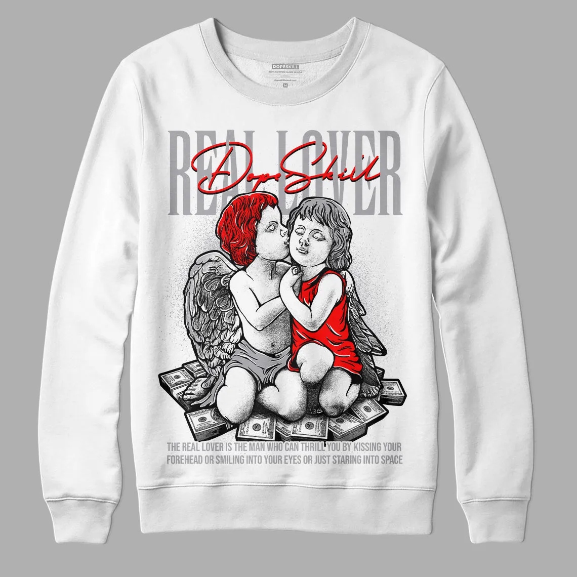 Fire Red 9s DopeSkill Sweatshirt Real Lover Graphic sold by Archiify product image thumbnail 5
