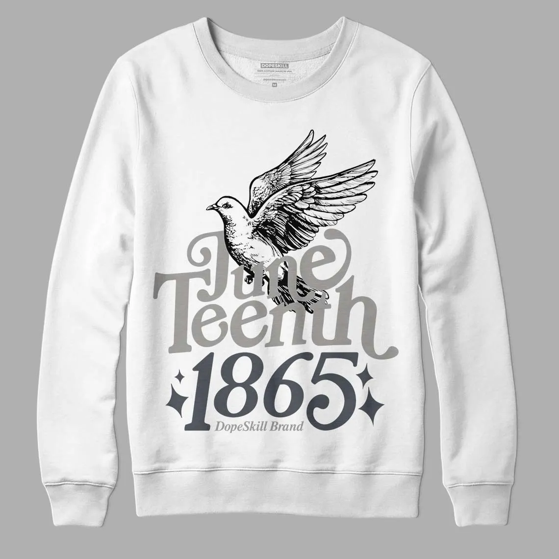 Cool Grey 11s DopeSkill Sweatshirt Juneteenth 1865 Graphic sold by Archiify