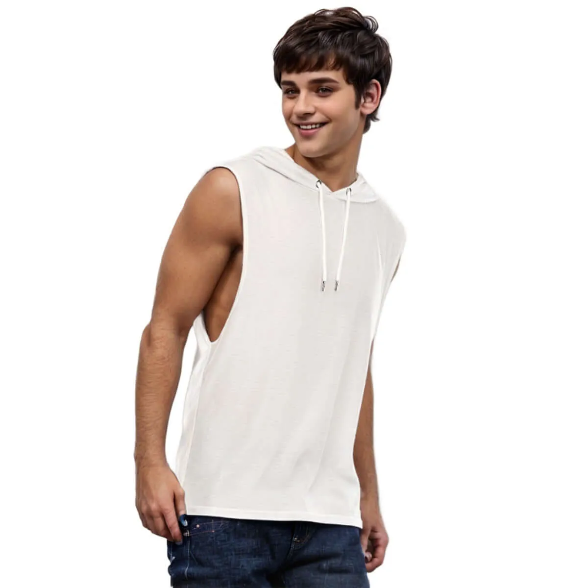 Hip Hop Style Men's Sleeveless Vest Hoodie sold by Archiify product image thumbnail 3
