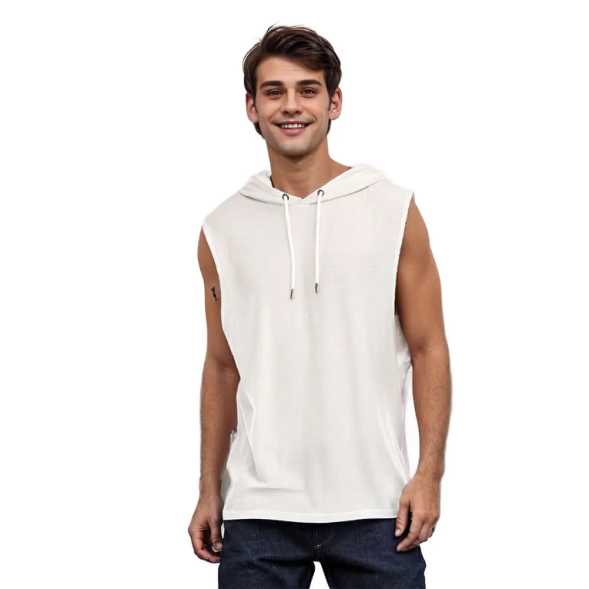 Hip Hop Style Men's Sleeveless Vest Hoodie sold by Archiify product image thumbnail 2