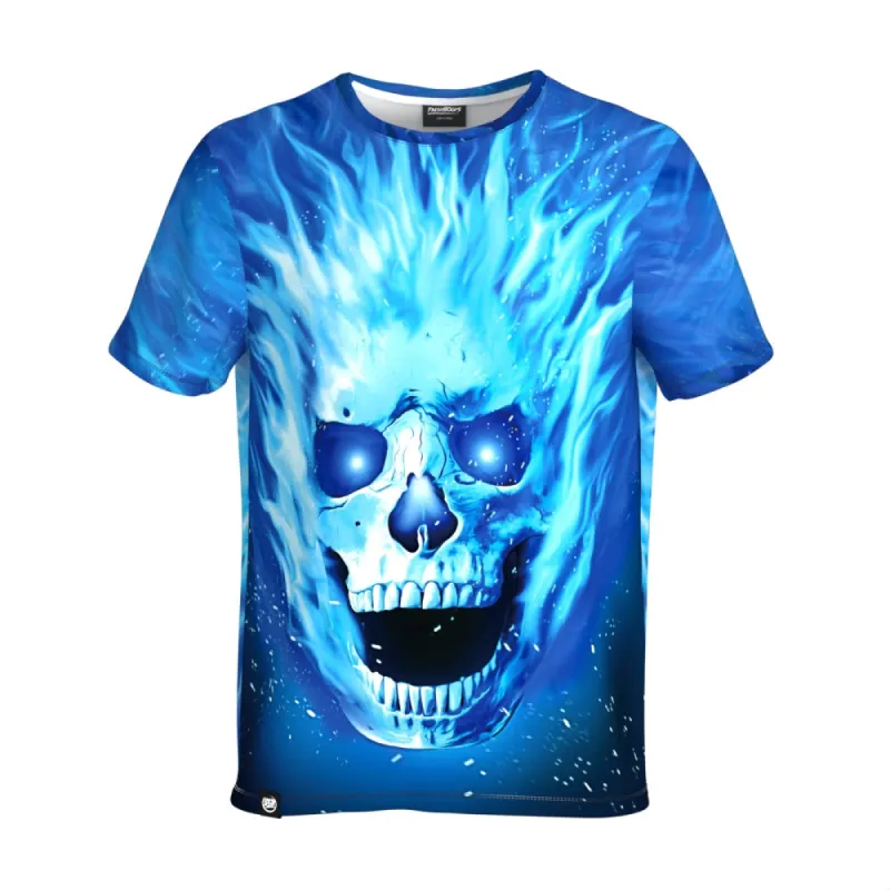 Blue flamed skull T-Shirt sold by Archiify