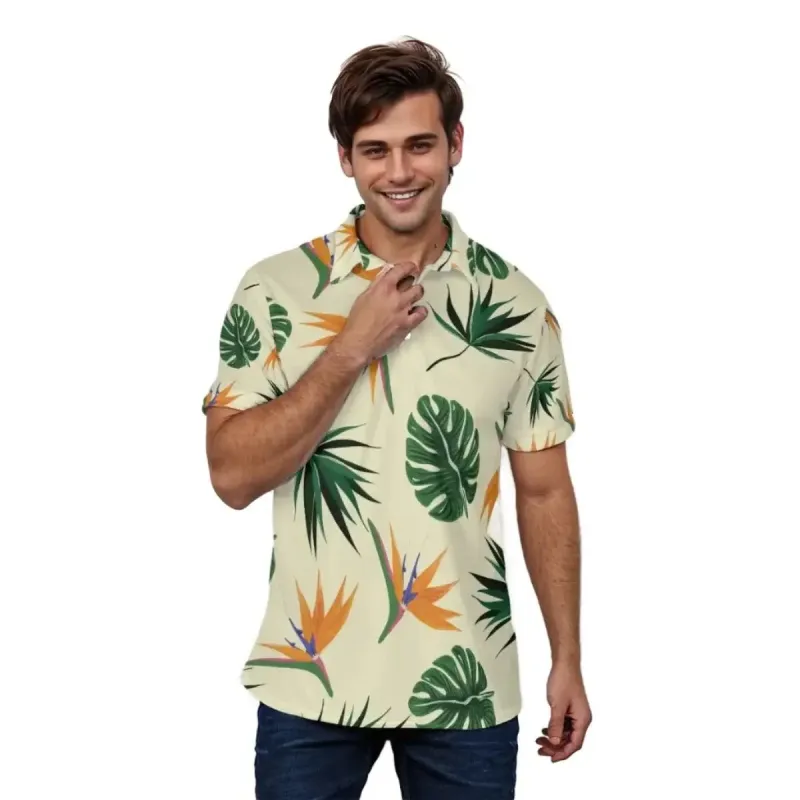 Hawaii Men's Casual Sport Golf Polo Shirt sold by Archiify