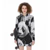 Panda Sketch Printed Women's Long Hoodie sold by Archiify