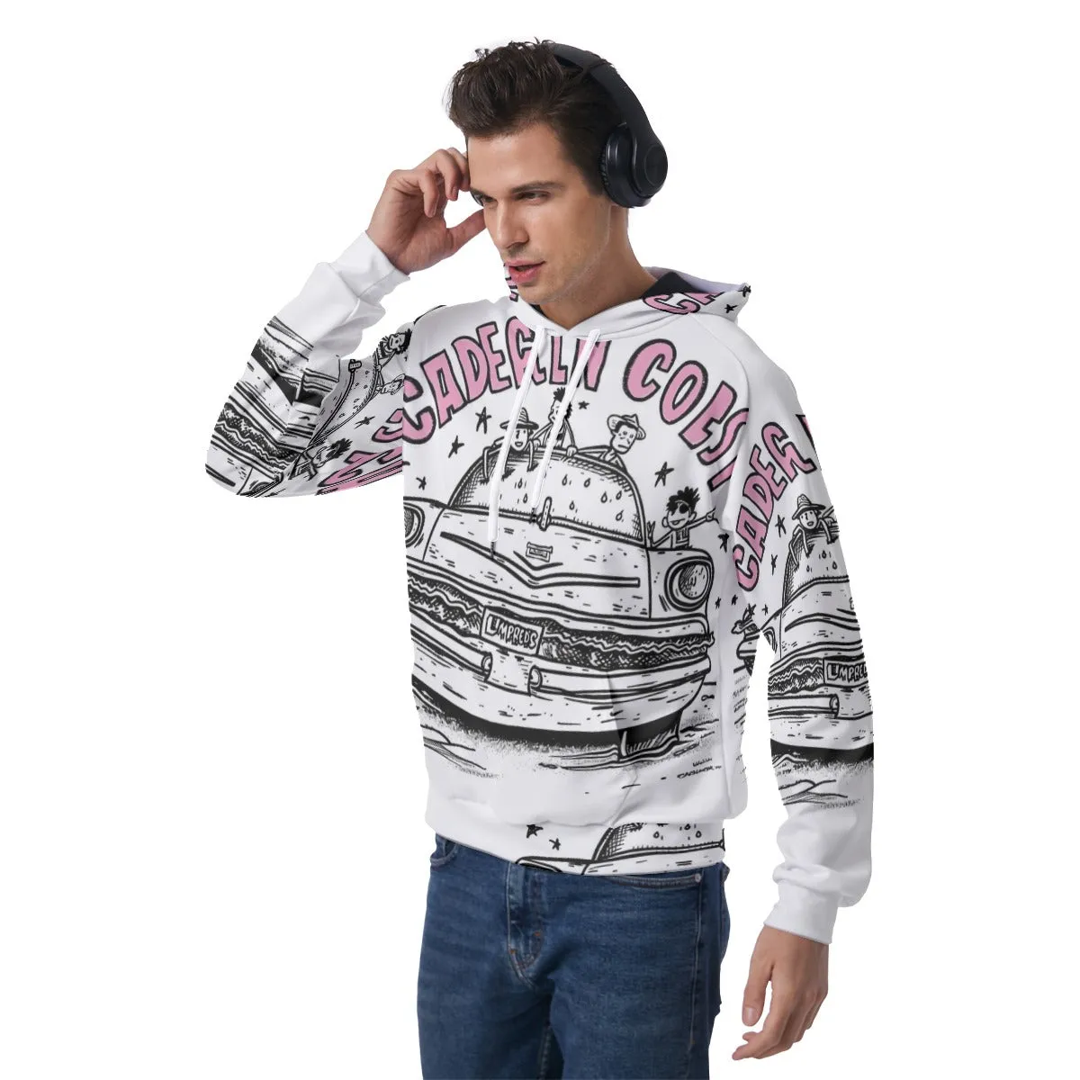 Retro Print Men's Raglan Pullover Hoodie sold by Archiify product image thumbnail 3