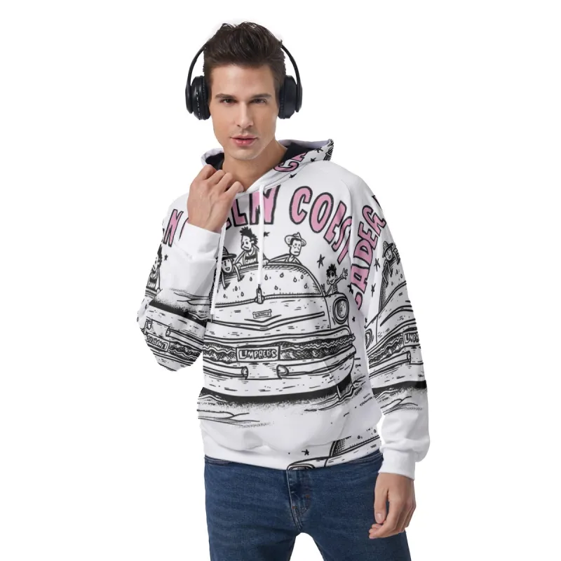 Retro Print Men's Raglan Pullover Hoodie made by Archiify