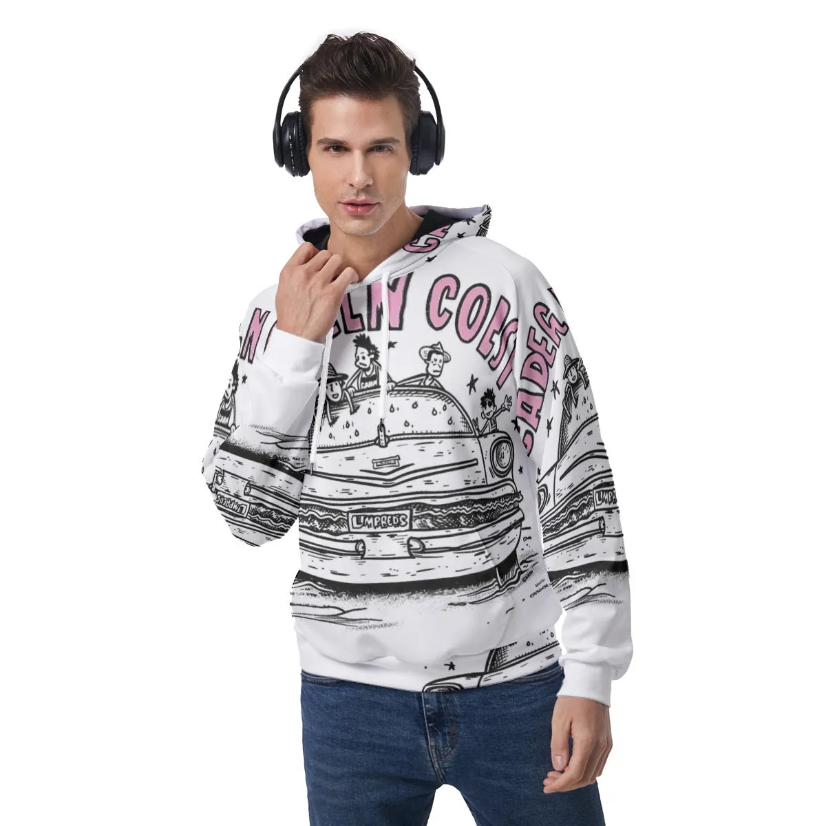 Retro Print Men's Raglan Pullover Hoodie sold by Archiify