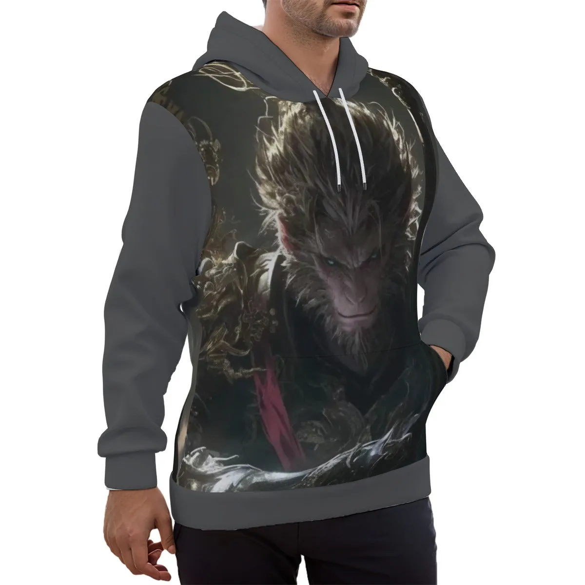 WuKong Ⅷ Eco-friendly All-Over Print Unisex Pullover Hoodie sold by Archiify product image thumbnail 3