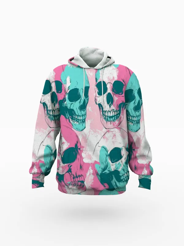 Skull Men's Pullover Hoodie | Velvet sold by Archiify