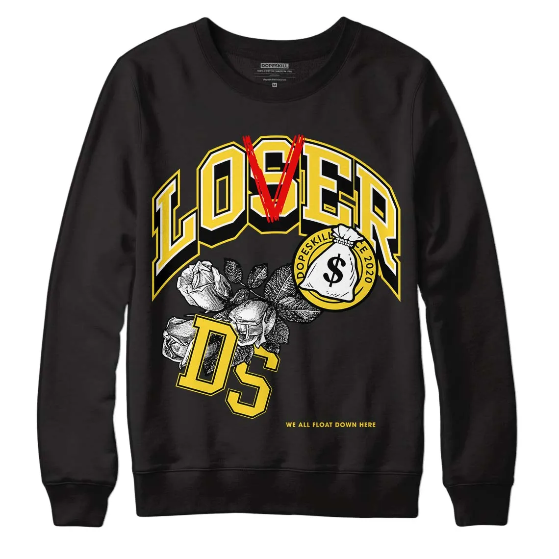 Black Tour Yellow AJ 4 Thunder DopeSkill Sweatshirt Loser Lover Graphic sold by Archiify