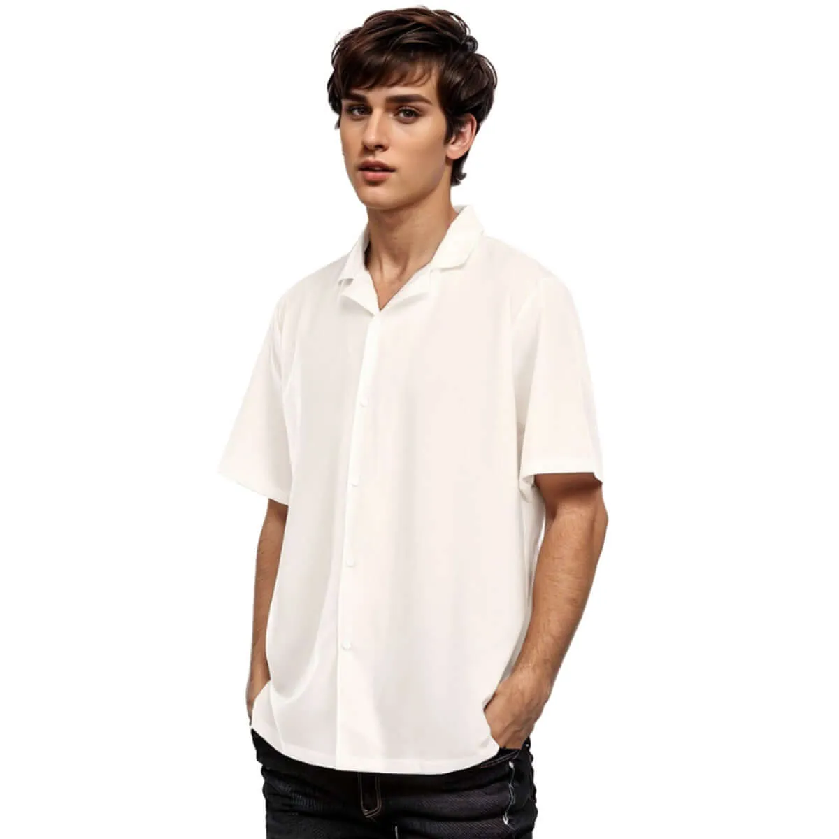 Hip-Hop Style Men's Shirt With Button Closure sold by Archiify product image thumbnail 4