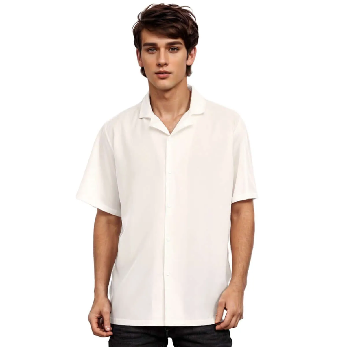 Hip-Hop Style Men's Shirt With Button Closure sold by Archiify product image thumbnail 2