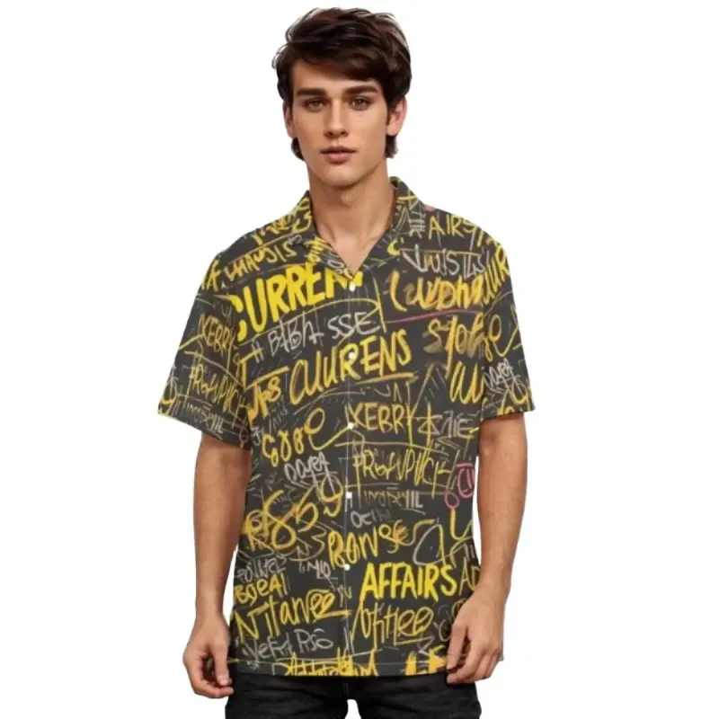 Hip-Hop Style Men's Shirt With Button Closure sold by Archiify