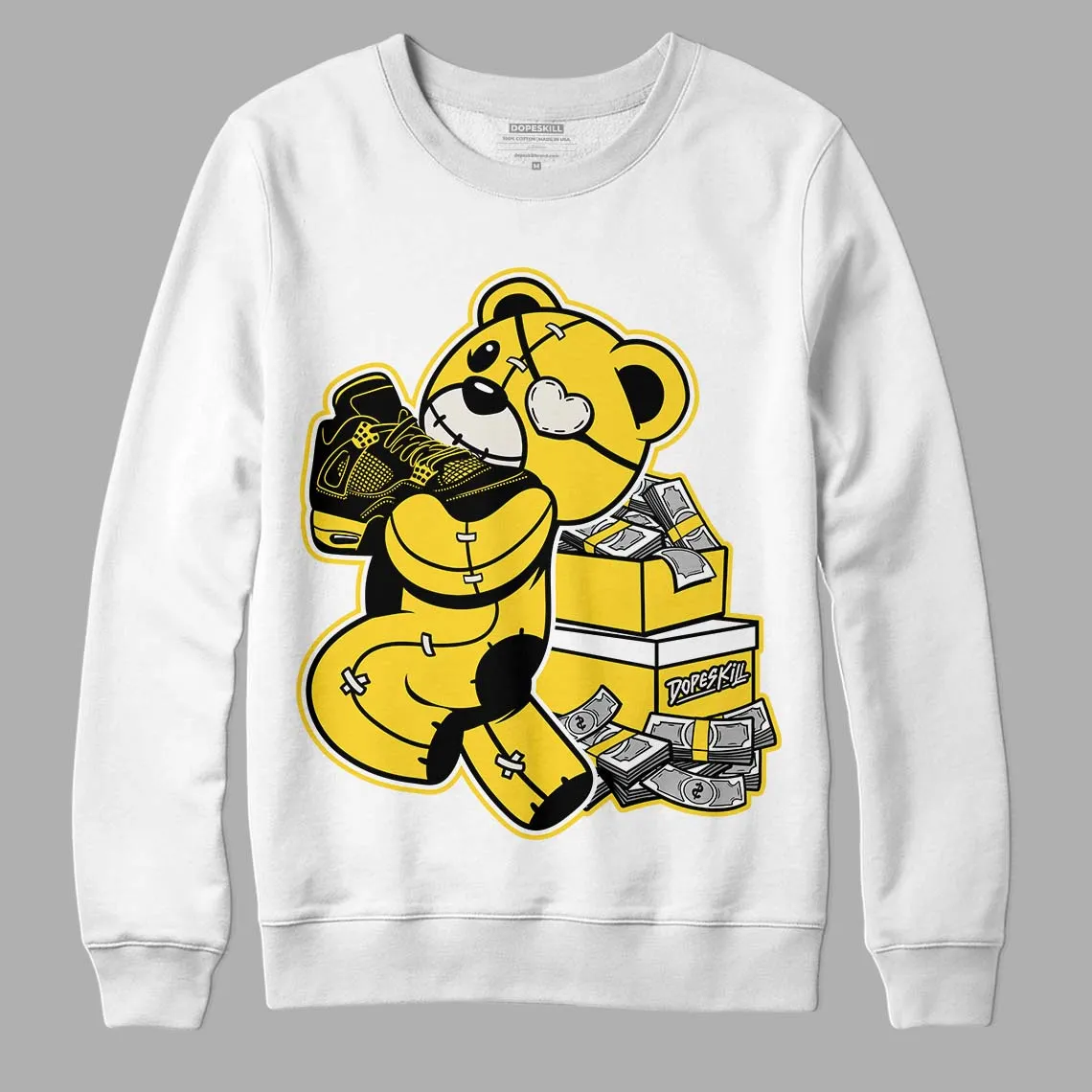 Black Tour Yellow AJ 4 Thunder DopeSkill Sweatshirt Bear Steals Sneaker Graphic sold by Archiify product image thumbnail 2