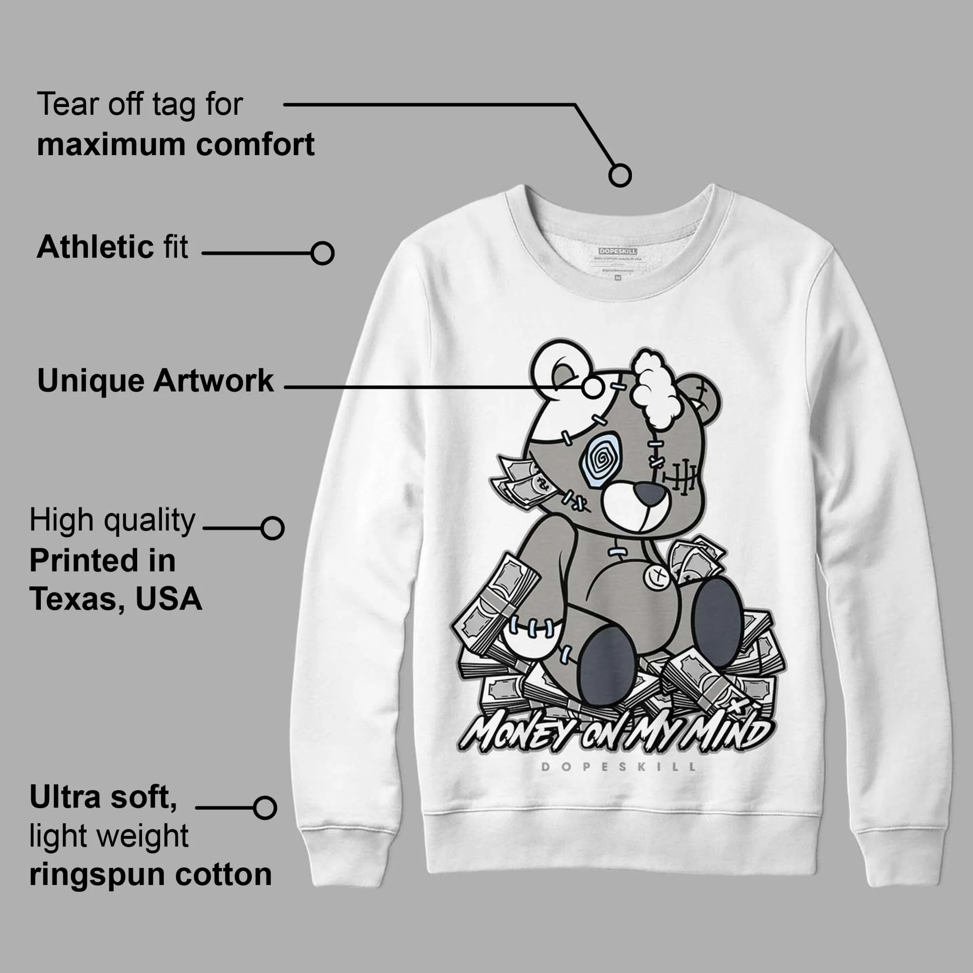 Cool Grey 6s DopeSkill Sweatshirt MOMM Bear Graphic sold by Archiify product image thumbnail 3