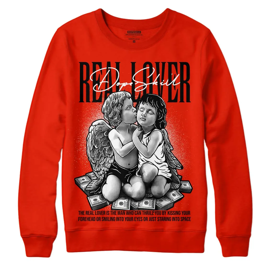 Red Foam Runner DopeSkill Vermillion Red Sweatshirt Real Lover Graphic sold by Archiify