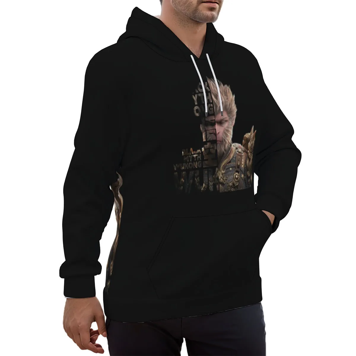 WuKong Ⅱ Eco-friendly All-Over Print Unisex Pullover Hoodie sold by Archiify product image thumbnail 3