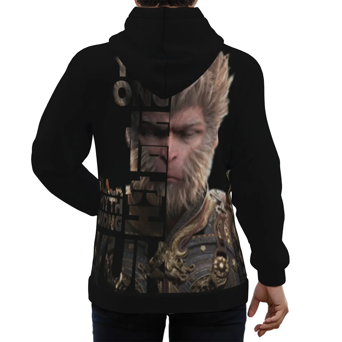 WuKong Ⅱ Eco-friendly All-Over Print Unisex Pullover Hoodie sold by Archiify product image thumbnail 2