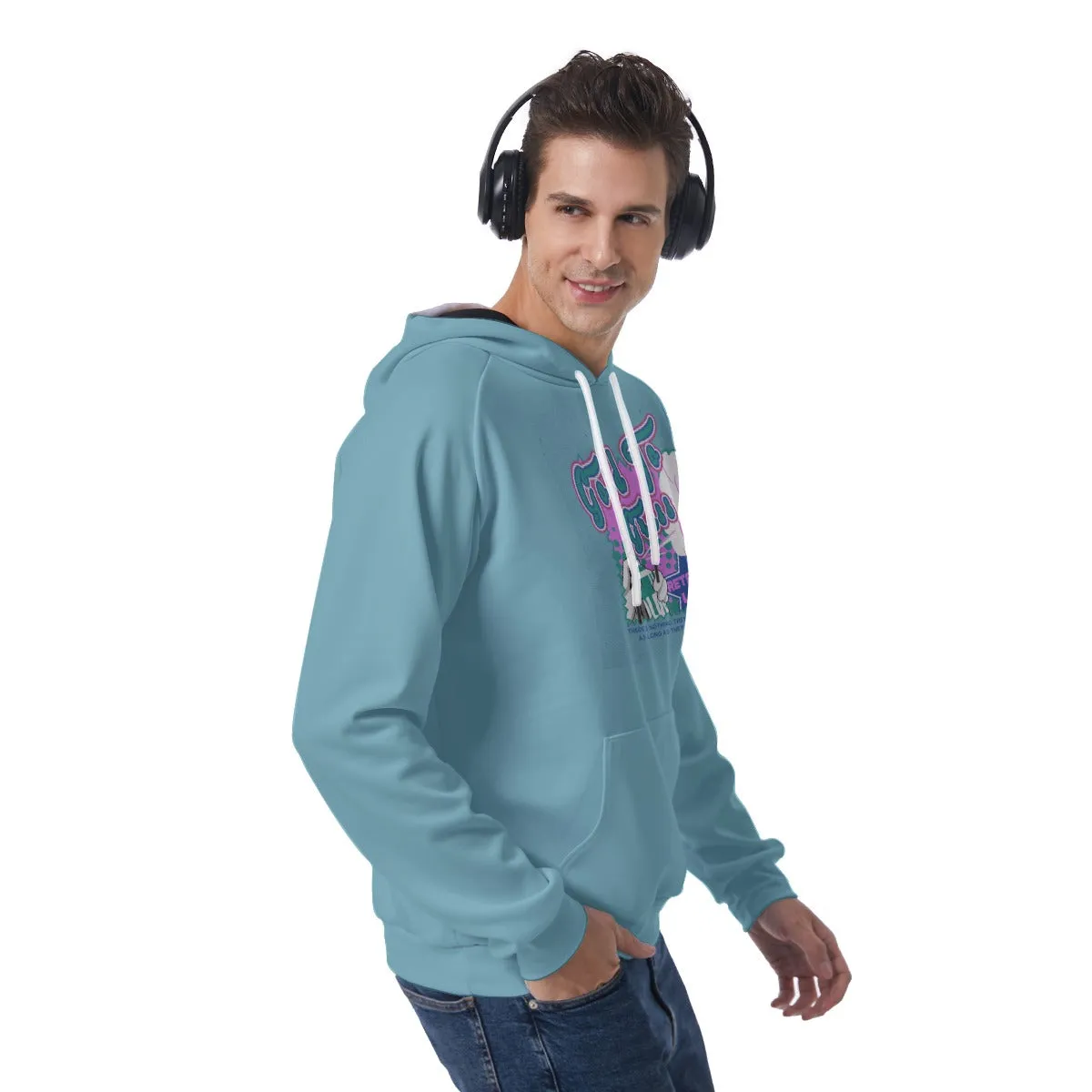 vintage graffiti Print Men's Raglan Pullover Hoodie sold by Archiify product image thumbnail 2