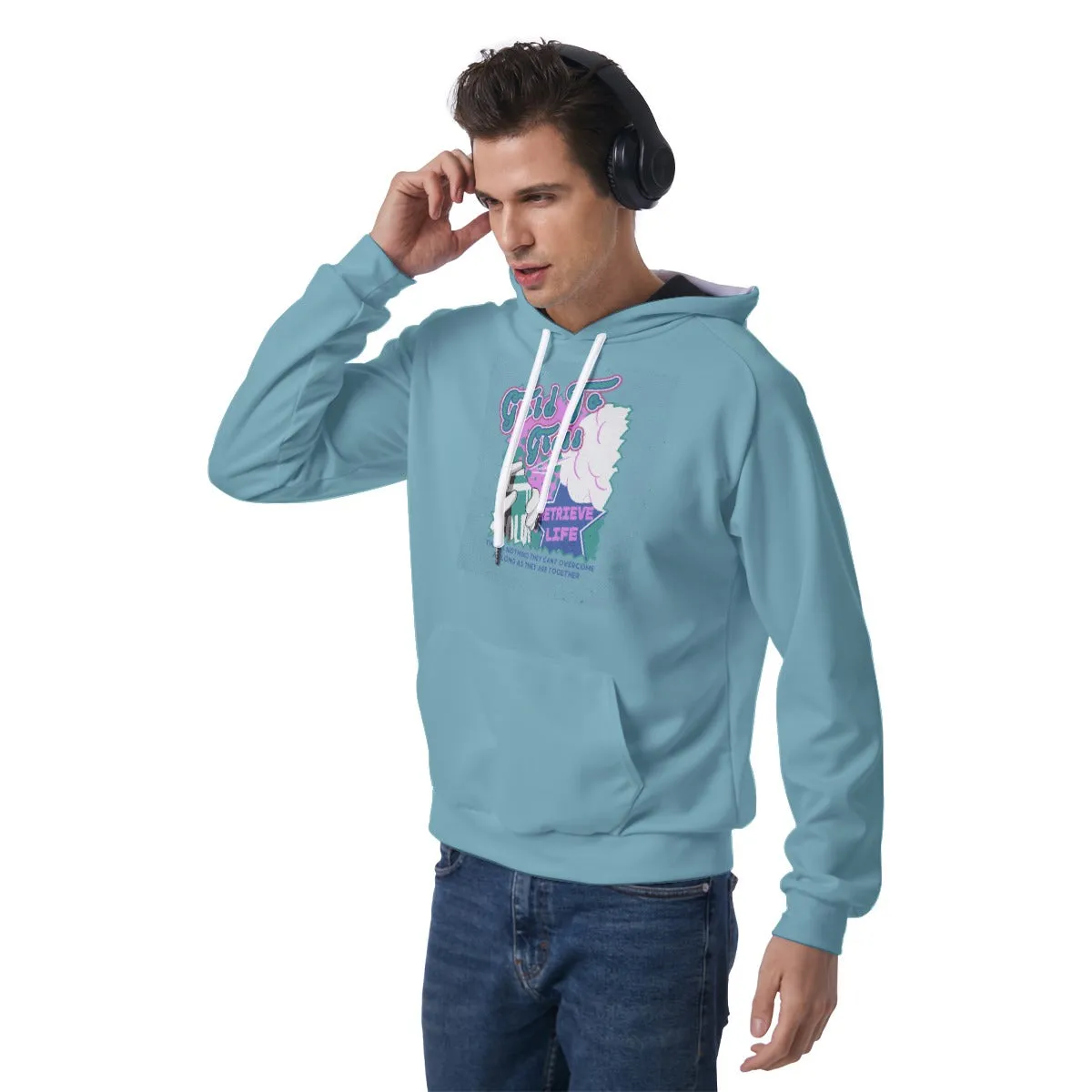 vintage graffiti Print Men's Raglan Pullover Hoodie sold by Archiify product image thumbnail 3