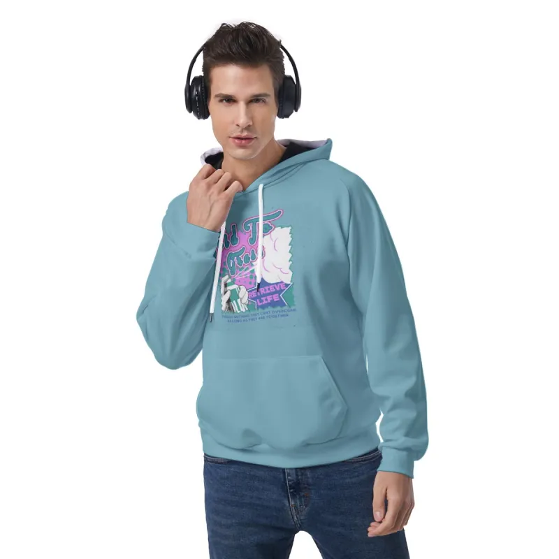 vintage graffiti Print Men's Raglan Pullover Hoodie sold by Archiify