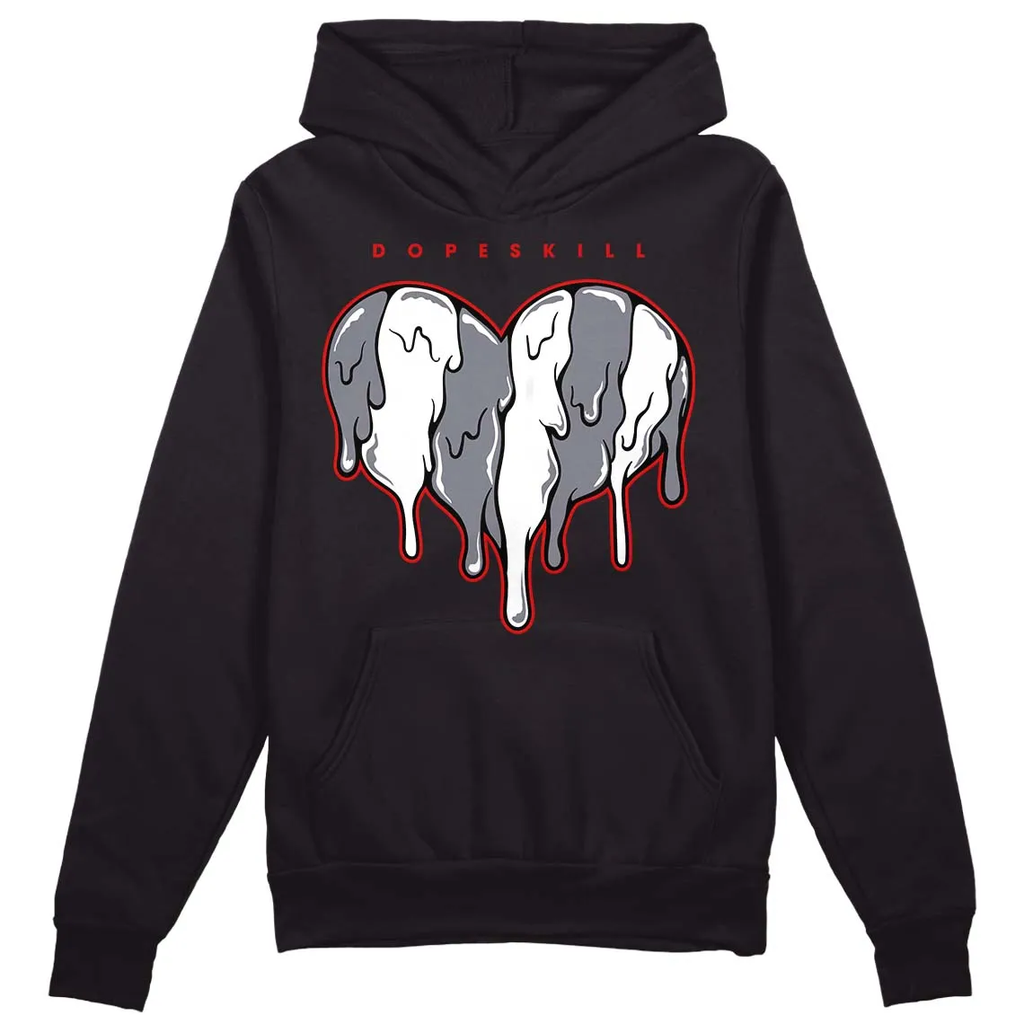 Fire Red 9s DopeSkill Hoodie Sweatshirt Slime Drip Heart Graphic sold by Archiify product image thumbnail 2