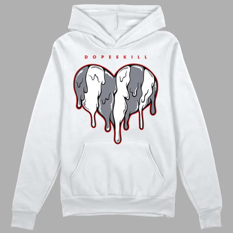 Fire Red 9s DopeSkill Hoodie Sweatshirt Slime Drip Heart Graphic sold by Archiify