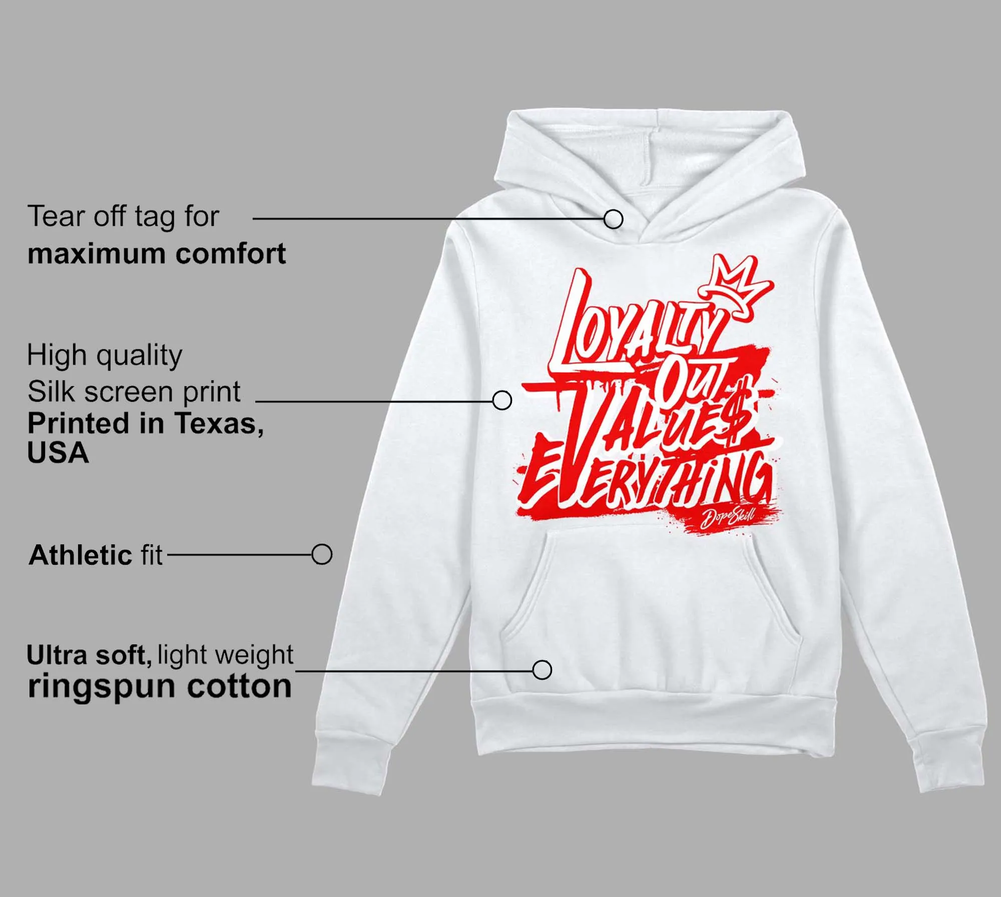 Cherry 11s DopeSkill Hoodie Sweatshirt LOVE Graphic sold by Archiify product image thumbnail 3