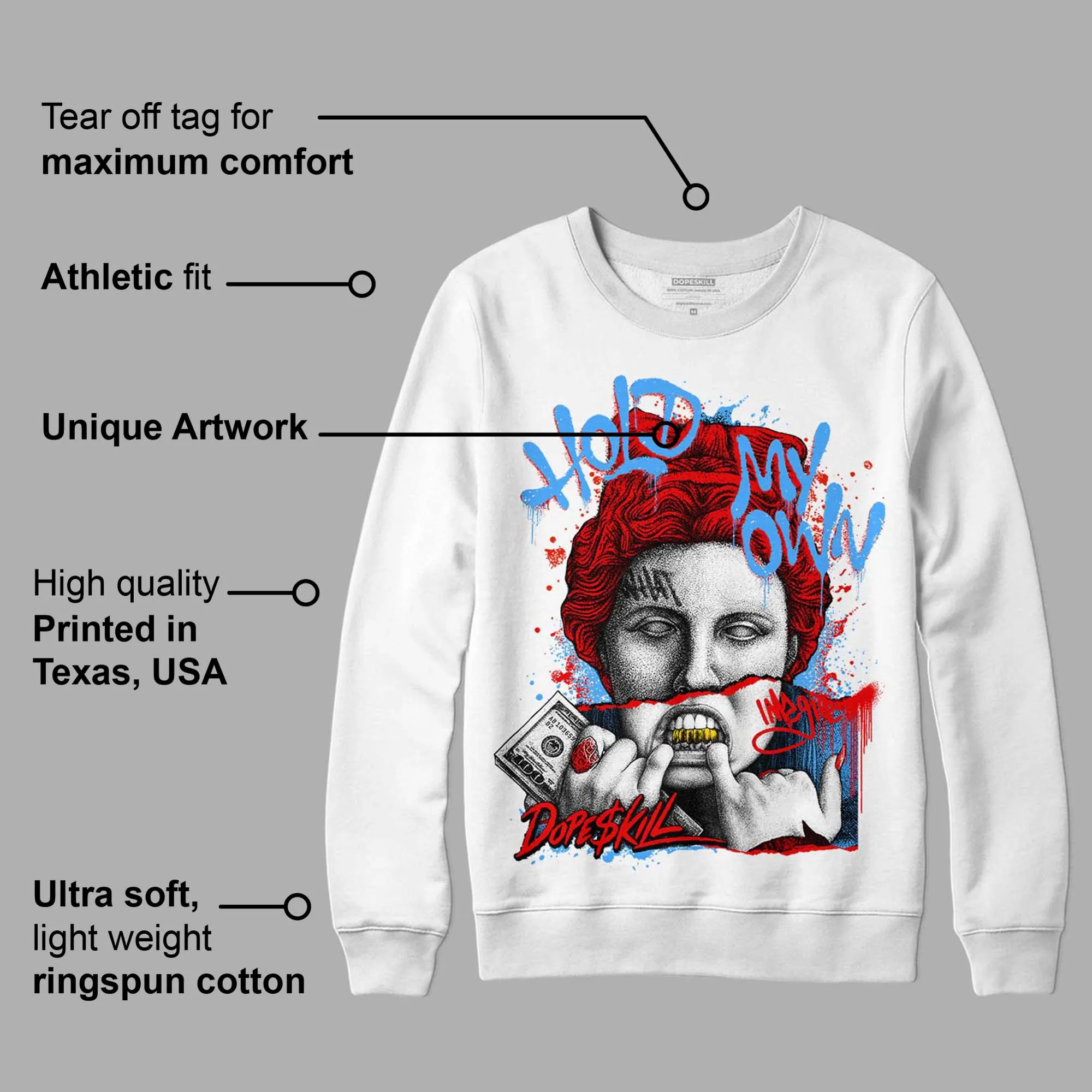 Cherry 11s DopeSkill Sweatshirt Hold My Own Graphic sold by Archiify product image thumbnail 3
