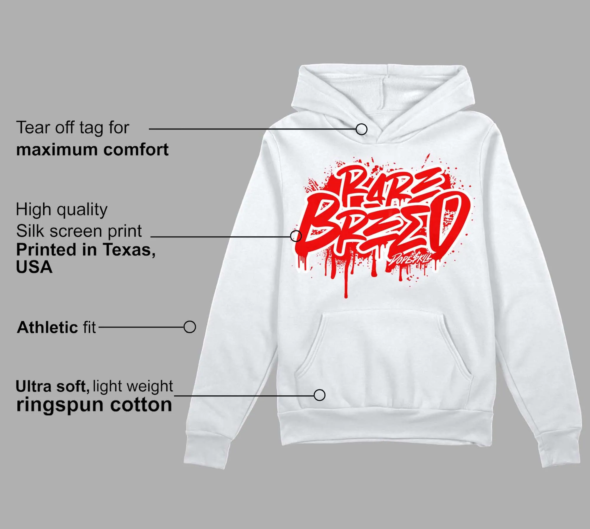 Cherry 11s DopeSkill Hoodie Sweatshirt Rare Breed Graphic sold by Archiify product image thumbnail 3