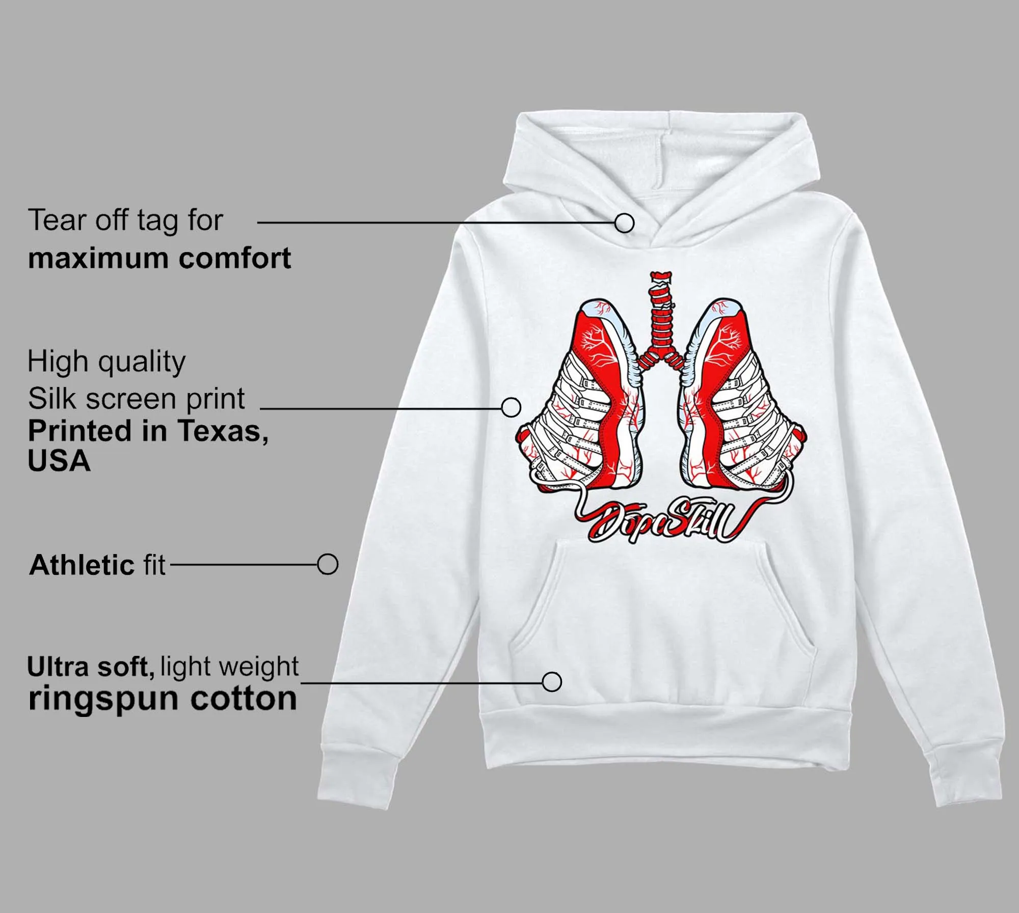 Cherry 11s DopeSkill Hoodie Sweatshirt Breathe Graphic sold by Archiify product image thumbnail 3