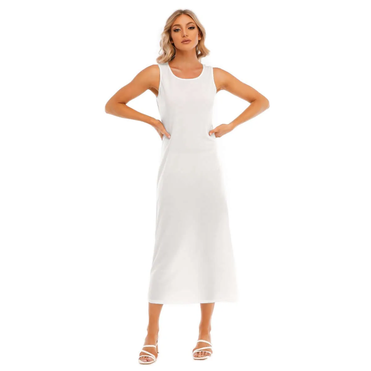 Pop Style Women's Printed Vest Long Dress sold by Archiify product image thumbnail 2