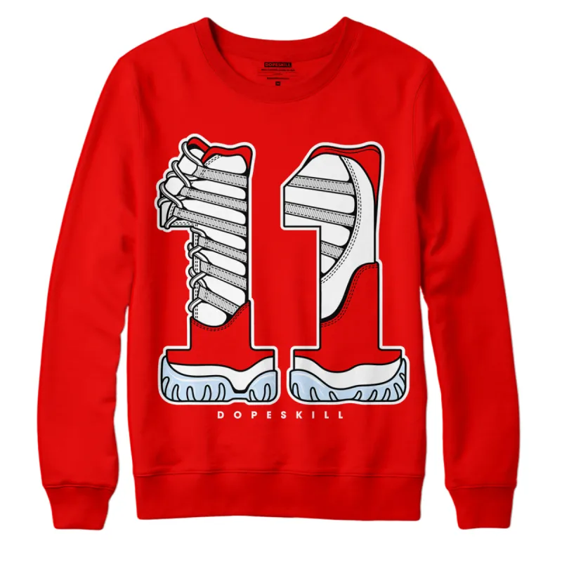 Cherry 11s DopeSkill Varsity Red Sweatshirt No.11 Graphic sold by Archiify