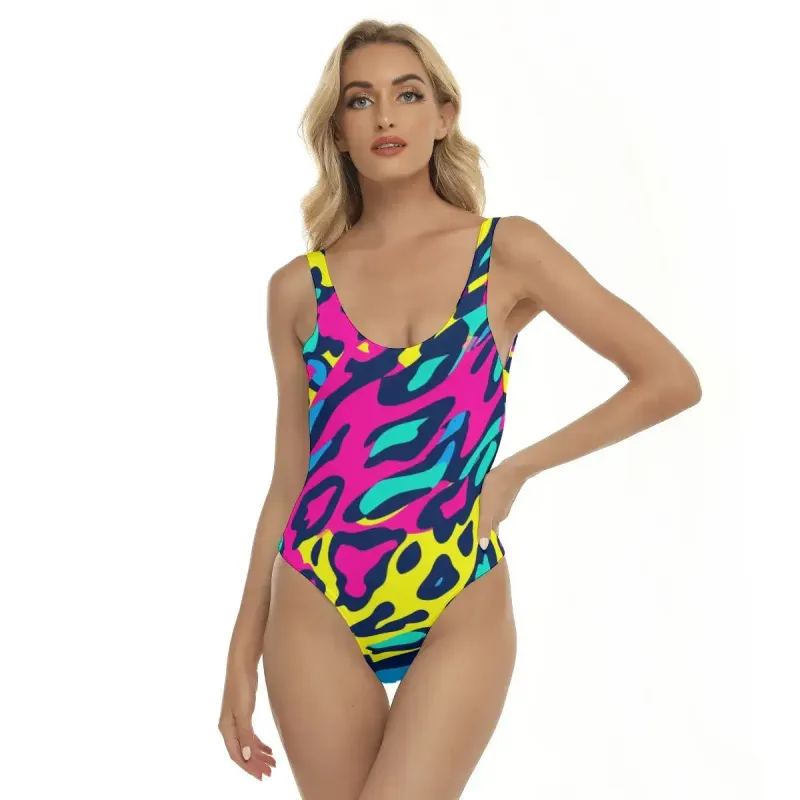 Street Style Women's Sexy Leopard Print One Piece Swimsuit sold by Archiify