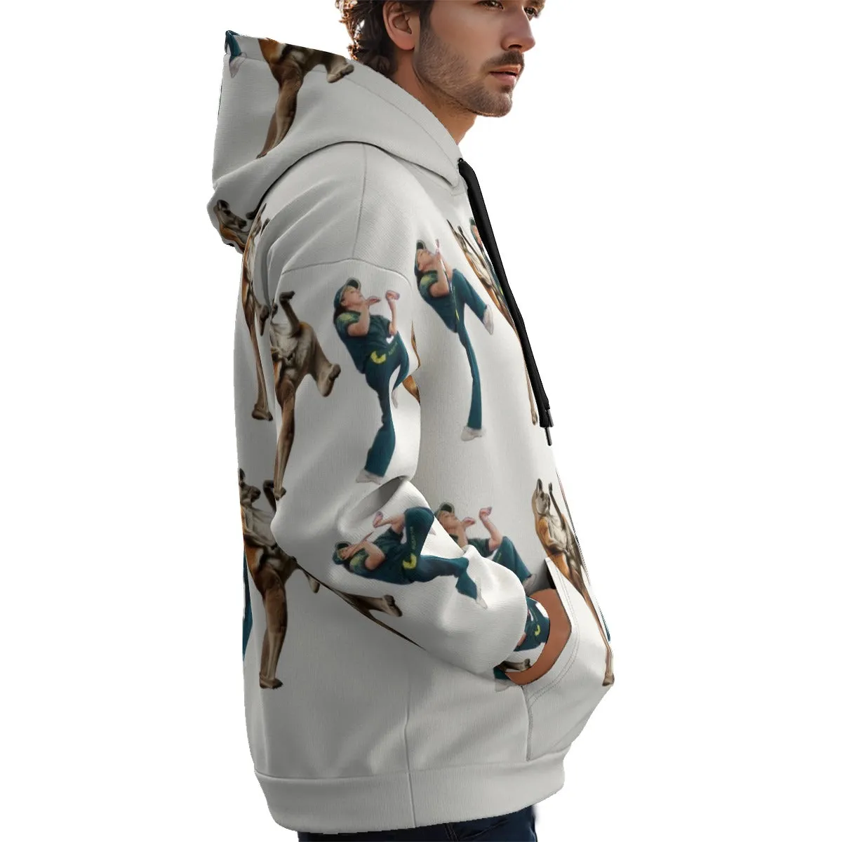 Breakdancing Kangaroo All-Over Print Unisex Plus Fleece Pullover Hoodie sold by Archiify product image thumbnail 5