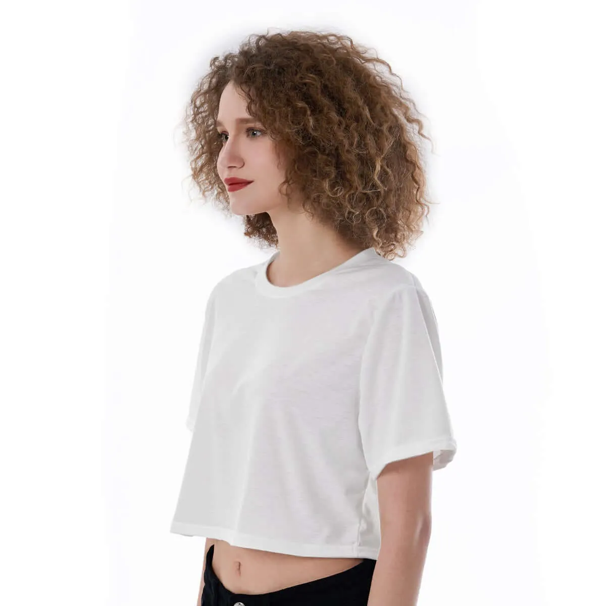 Women's Casual Short Sleeve Cropped T-Shirt sold by Archiify product image thumbnail 3