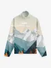 Fuzzy Half Zip Pullover in Alpine Escape sold by Archiify